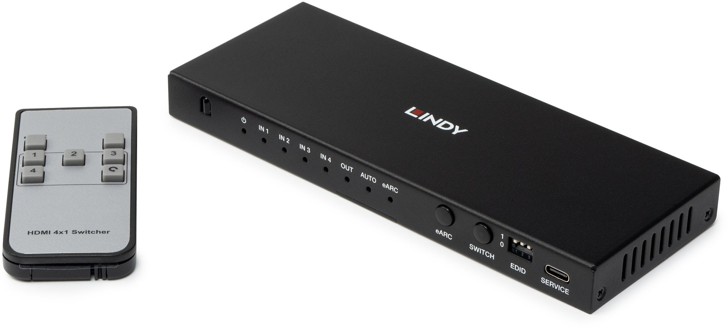 Ndërprerës HDMI LINDY 4 Port 8K60, eARC, i zi