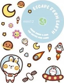 Këllëf për kamera LoveInstant për Fujifilm Instax Mini 12, me varëse, transparant Escape From Earth