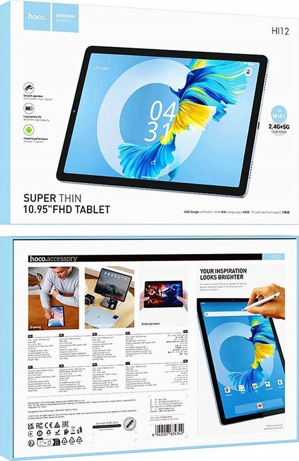Tablet Thin Age, 11", 4GB RAM 64GB, Android 14, i zi