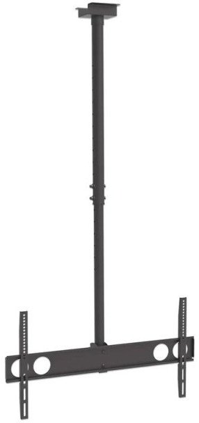Mbajtëse tavani për TV Manhattan, 37" 75", lartësi e rregullueshme 105 156 cm, VESA 200x200 800x400, e zezë