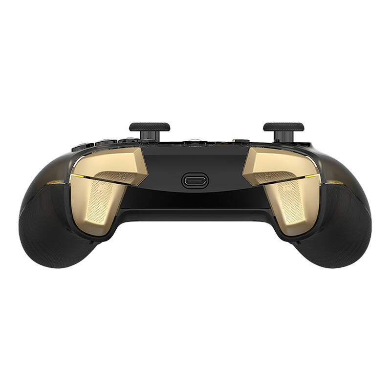 Gamepad Gamesir Kaleid Flux, me kabllo, RGB, transparent i zi