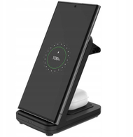 Stacion karikimi wireless FIXED 2in1 Universal, për 2 pajisje, i zi