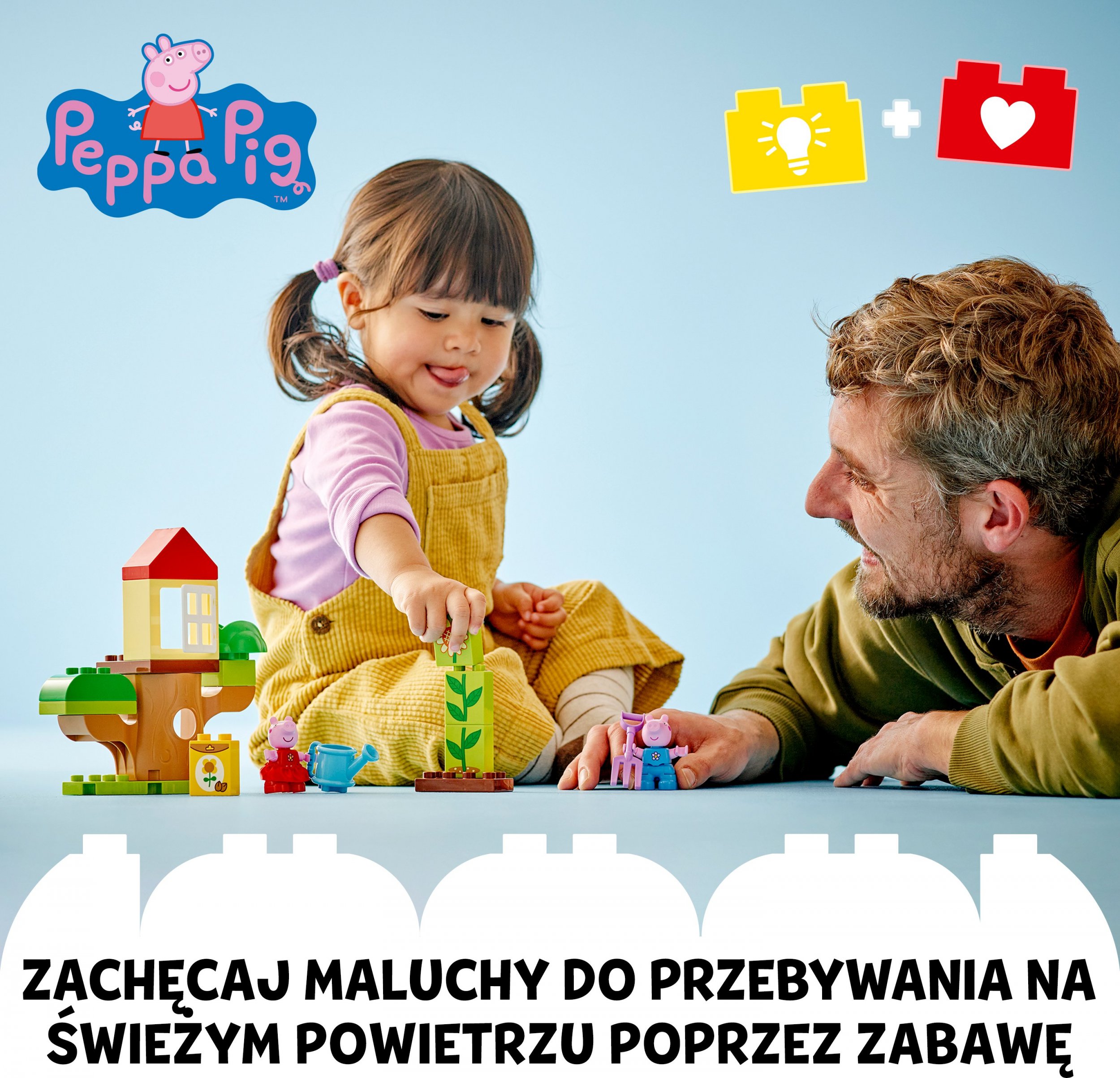 Set ndërtimi LEGO Duplo Peppa’s Garden and Tree House 10431, 20 pjesë, për fëmijë 2+
