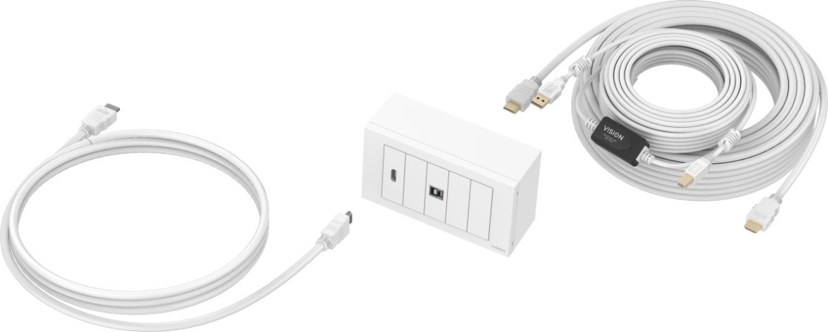 Kabllo Vision TechConnect, 10m, 4K 60Hz, 2 porta, e bardhë