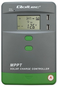 Kontroller solar Qoltec MPPT, me sensor temperature, i zi