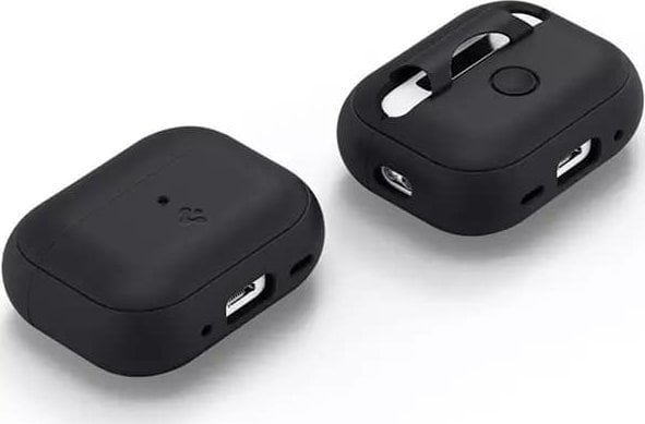 Mbulesë mbrojtëse Spigen Protective Case për AirPods Pro 2, silikon, me rrip, e zezë