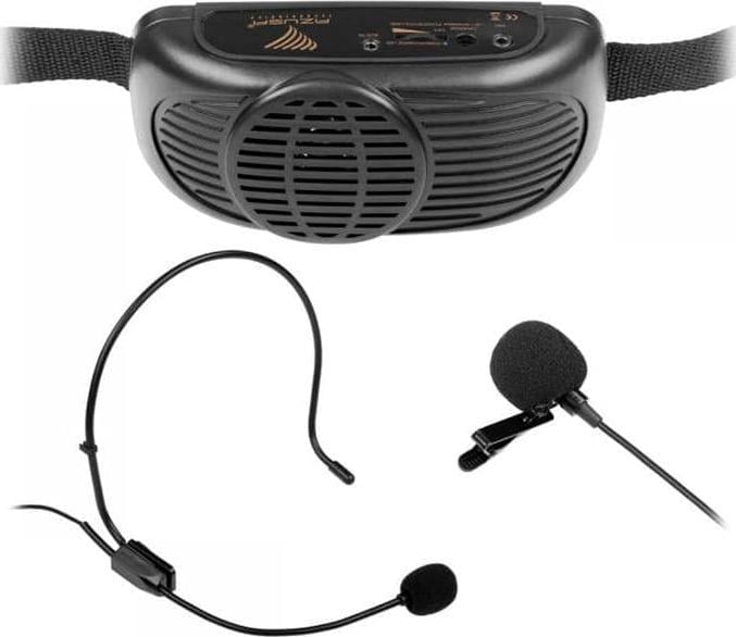 Sistem portativ zëri Azusa, me mikrofon, me amplifikator brezi, i zi