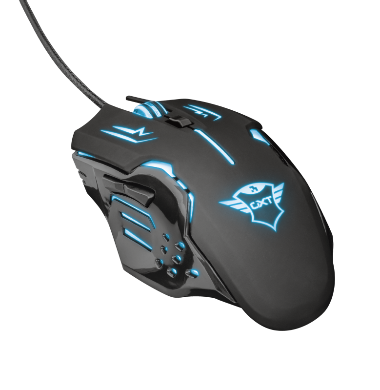 Maus gaming Trust Rava GXT108, 6D 2000DPI, RGB, i zi