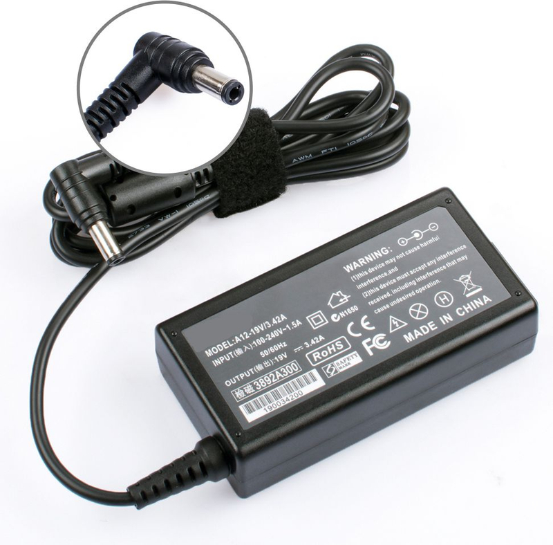 Adaptues rryme CoreParts MBA50042, 65W, për ambiente të brendshme, i zi