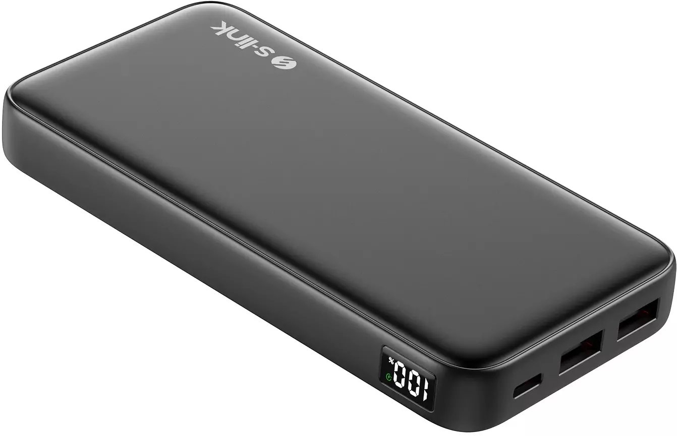 Powerbank S-link P311L, 10000mAh, PD20W QC3.0 LCD, црна