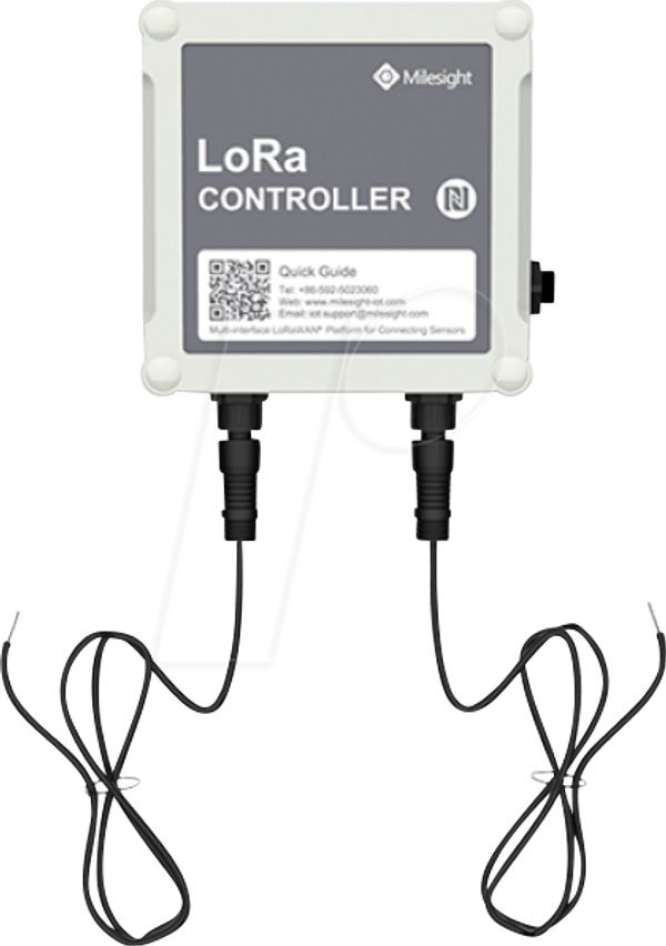 Kontroller valvule solenoid Milesight IoT UC51x, LoRaWAN, për ujitje, gri