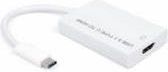 Kabllo USB Mcab, USB-C në HDMI, 0.15 m, e zezë