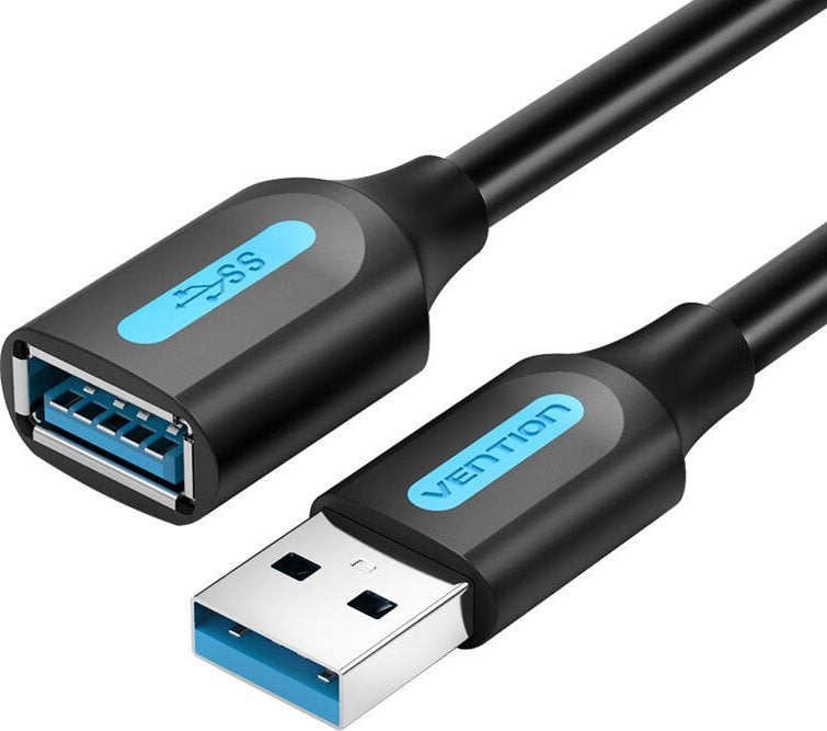 Kabllo zgjatuese USB Vention USB 3.0, 2m, PVC, e zezë