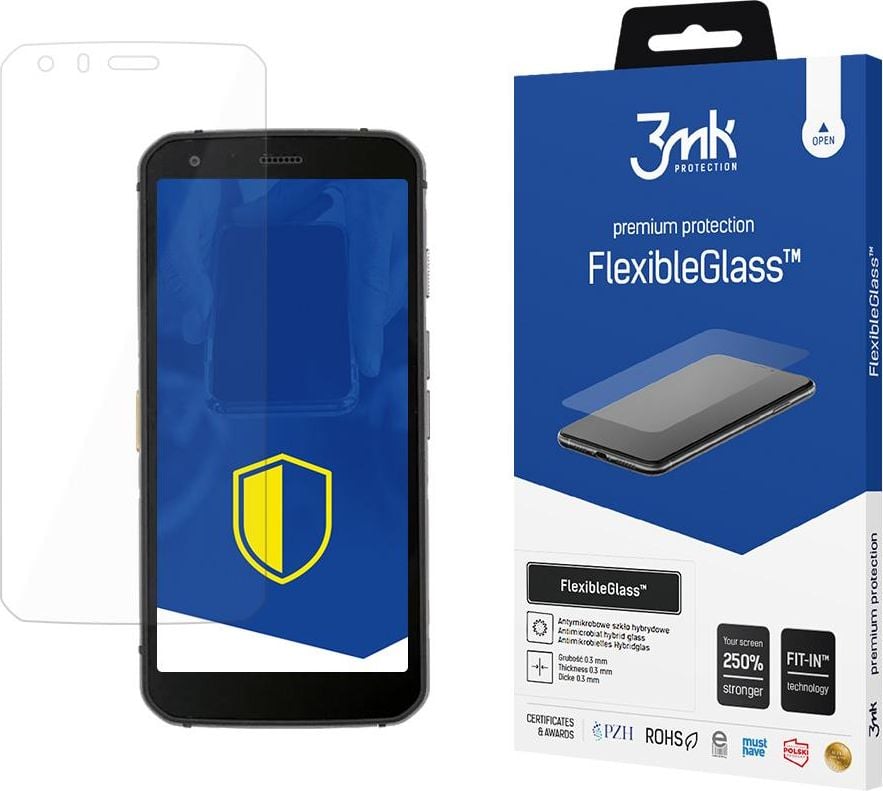 Mbrojtës ekrani 3MK FlexibleGlass për Cat S62 Pro, xham hibrid, antibakterial, transparent