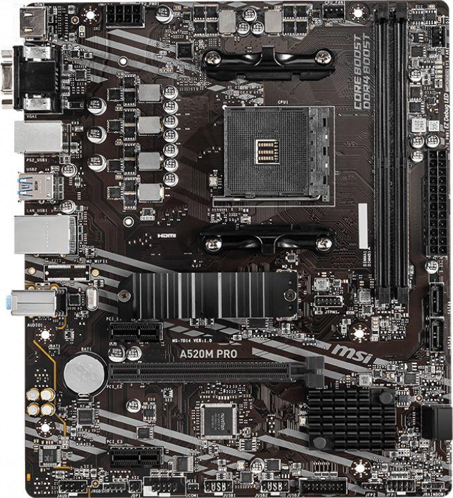 Pllakë Amë MSI A520M-PRO AMD AM4 MATX Gaming 2