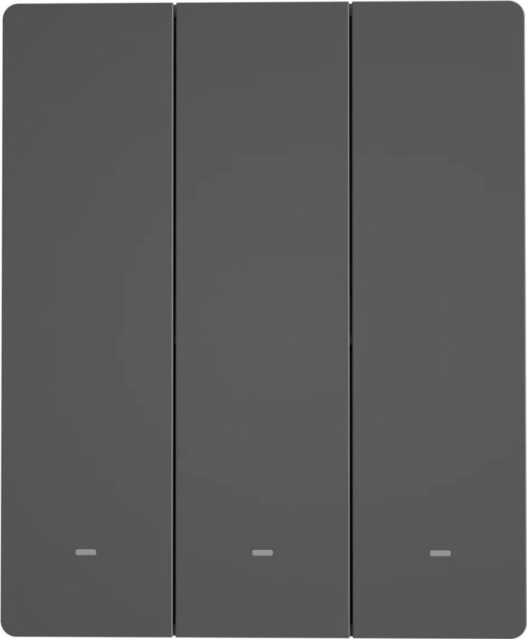 Ndërprerës muri inteligjent Sonoff M5 3C 80, 3 kanale, Wi Fi, i zi