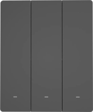 Ndërprerës muri inteligjent Sonoff M5 3C 80, 3 kanale, Wi Fi, i zi