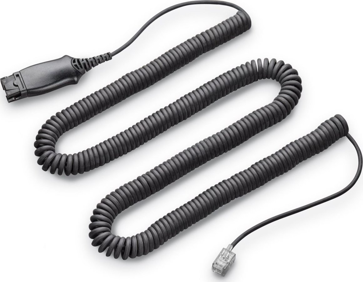 Kabllo telefoni HP Poly 72442-41 HIS, për kufje gjerëbandë, Quick Disconnect, e zezë