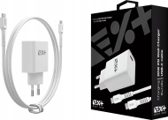 Karikues muri NEXT ONE 20W PD, 1xUSB-C, me kabllo USB-C, i bardhë
