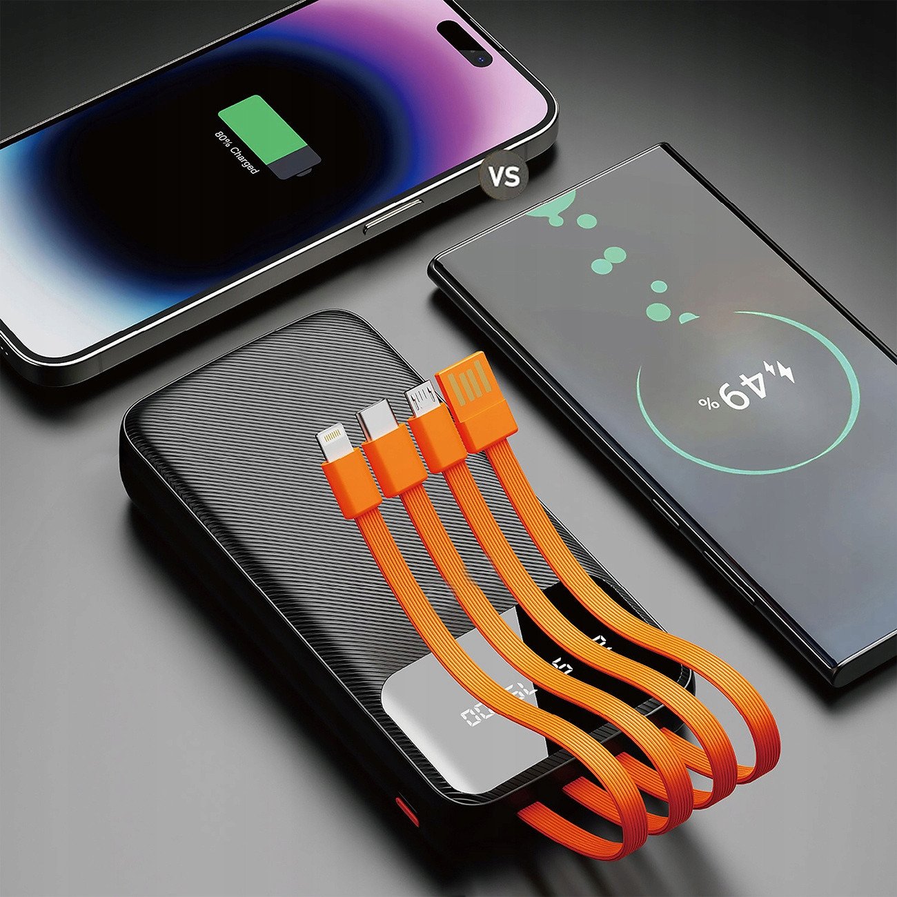 Power bank Dudao K6Pro, 10000mAh, porta USB C dhe Lightning, i zi