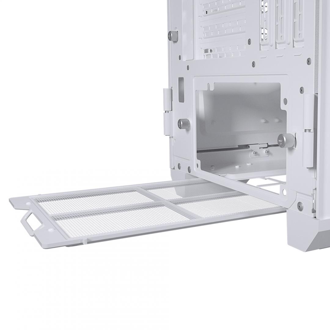 Kase PC Phanteks Eclipse G500A DRGB, xham i temperuar, 3 ventilatorë 140mm ARGB, e bardhë