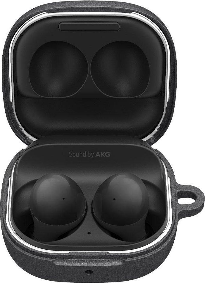 Mbulesë mbrojtëse Spigen Geo Fit për Samsung Galaxy Buds 2 Live Pro, me karabinë, grafit