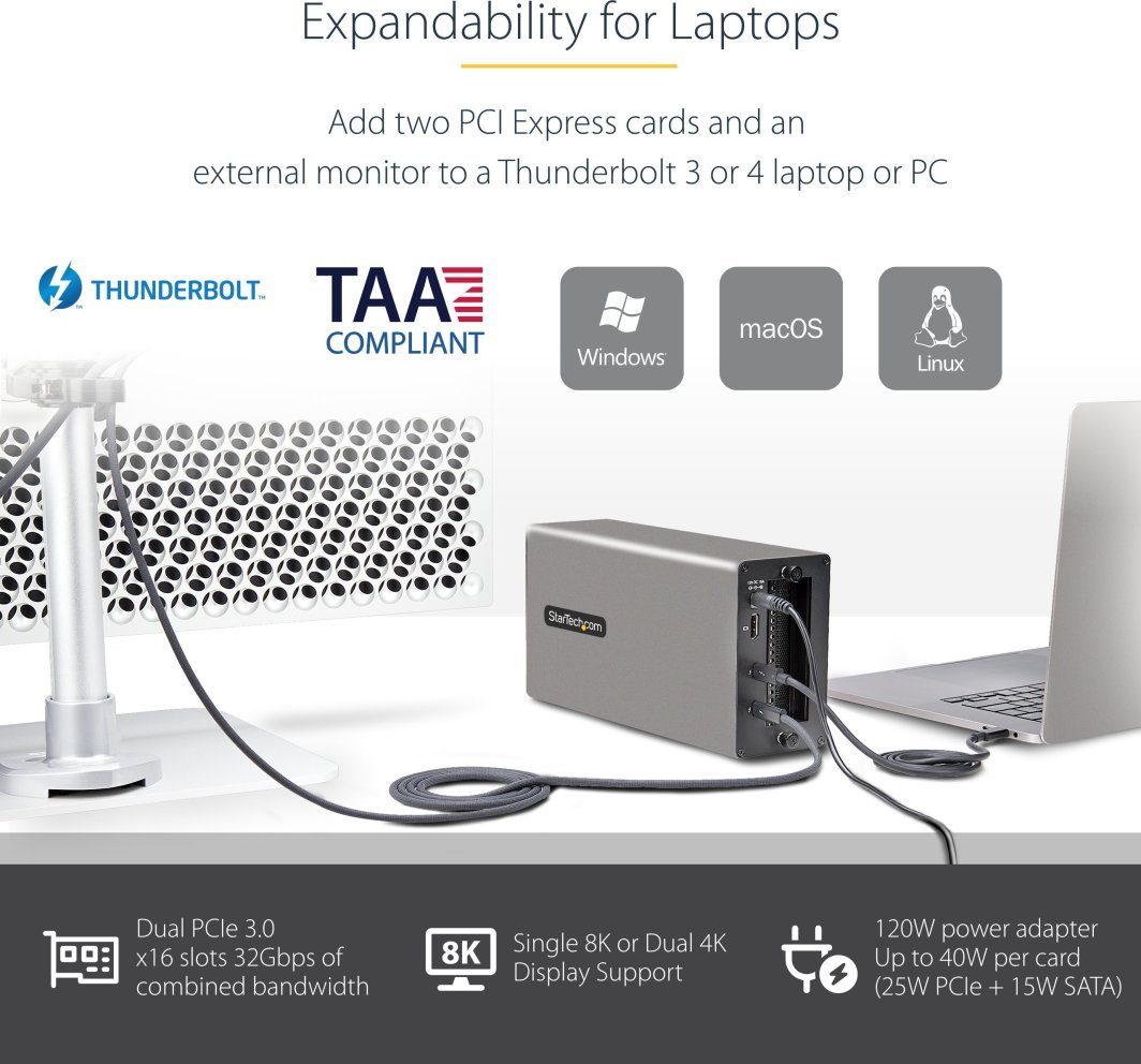 Kasë StarTech Case StarTech Thunderbolt 3 PCIe Expansion, Të ndryshme