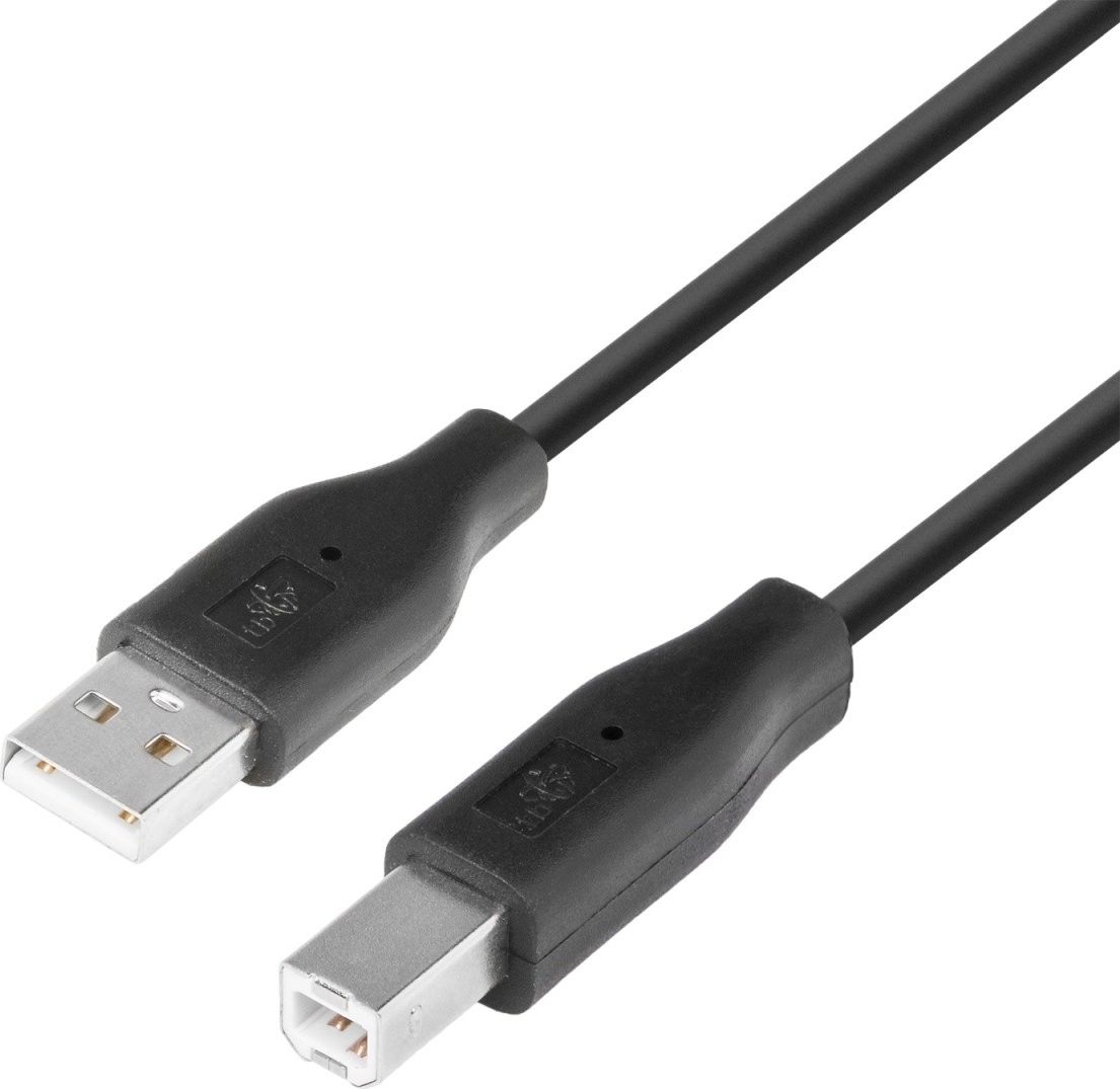 Kabllo TB, USB-A - USB-B, 1.8 m, e zezë
