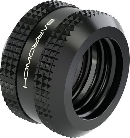 Lidhës hardtube Barrow 16mm, G1/4", për tuba të fortë, i zi