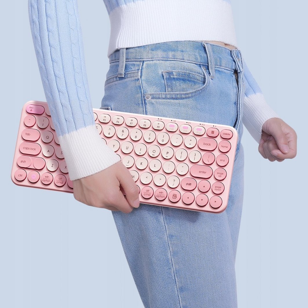 Tastierë Baseus, wireless, US, rozë