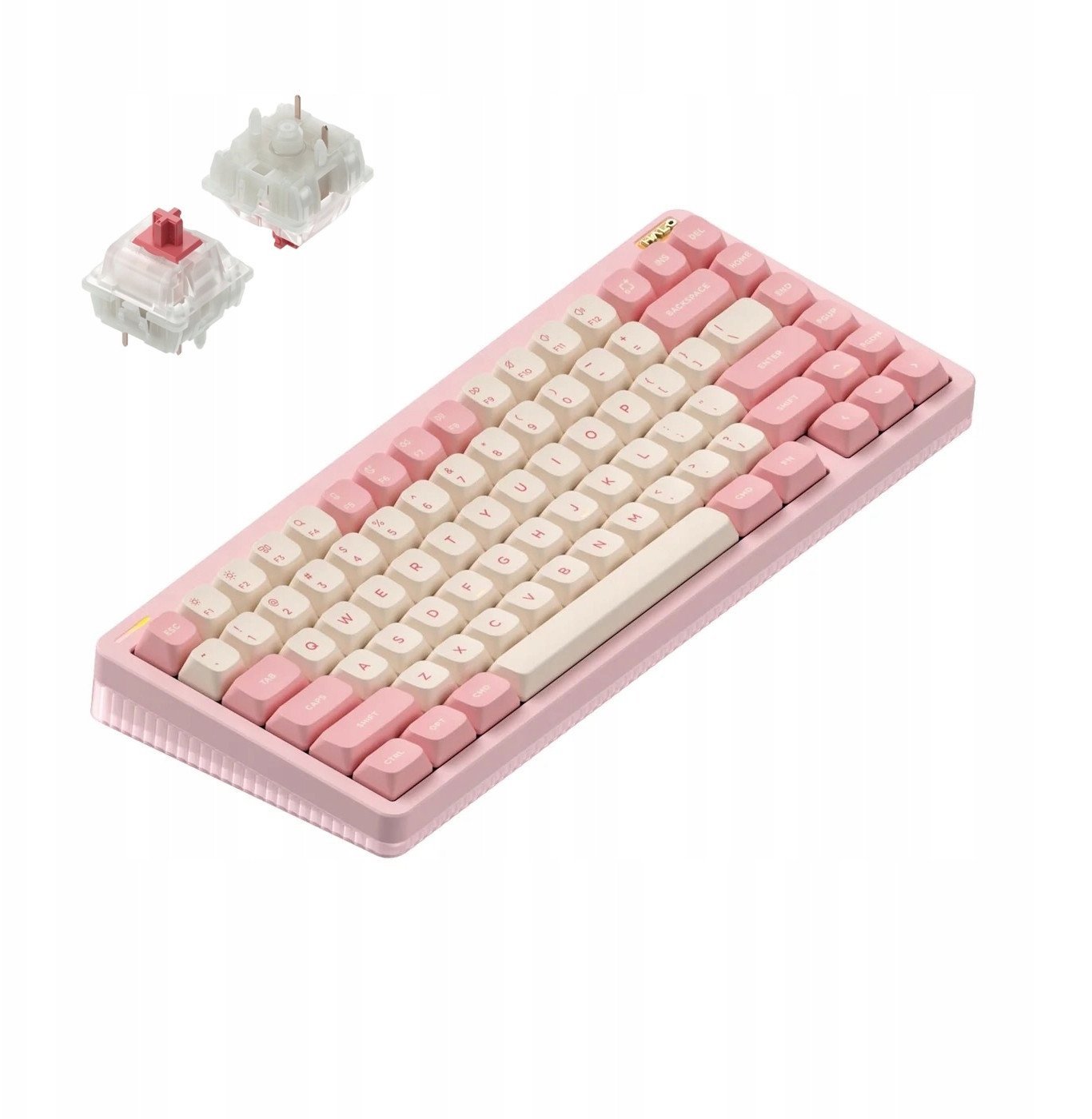 Tastierë mekanike wireless Nuphy Halo75 V2, 75%, Silent Red, Sakura Fizz