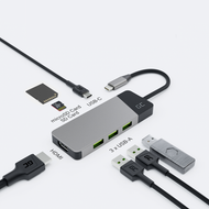 Qendër USB-C Green Cell HUBGC01, 7-në-1, 4K 60Hz, 85W, i hirtë