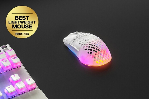 Maus SteelSeries Aerox 3 Wireless, Ghost Edition, transparent