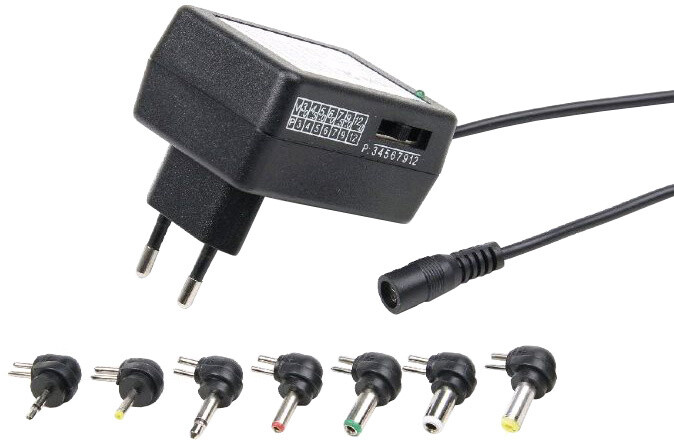 [OUTLET] Karikues GEMBIRD univerzal AC-DC, EG-MC-008, 12W, 7 konektorë