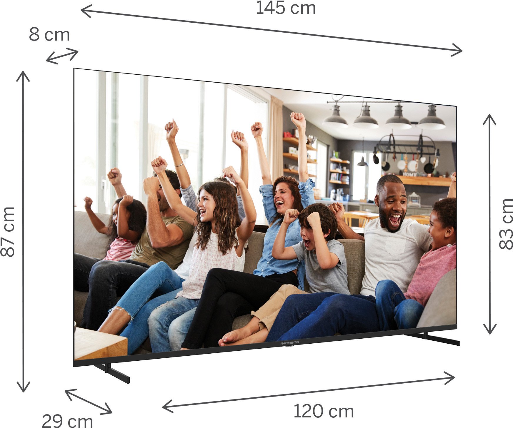 Телевизор Thomson 65UG4S14, 65\", 4K UHD, Google TV, црн