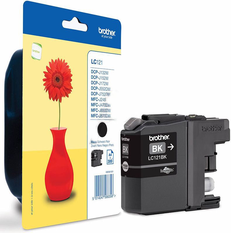 Ngjyrë për printer Brother LC-121BK, e zezë