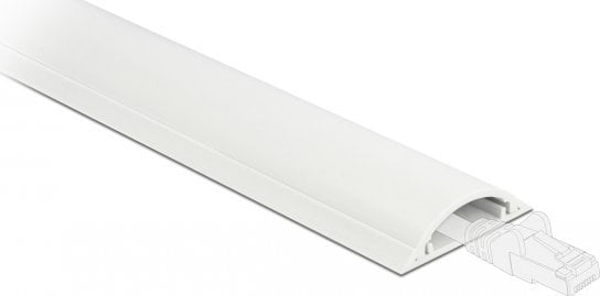 Kanaletë kabllosh DeLOCK, 30 x 8 mm, 1 m, e bardhë