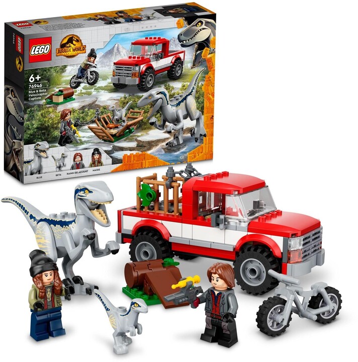 Играчка LEGO® Jurassic World ™ 76946 Blue and Beta velociraptor capture
