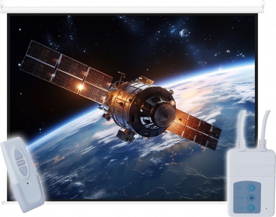 Ekran projekcioni elektrik ART EA-100, 140", 1:1, i bardhë